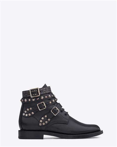 ysl ankle boots studded|ysl saint laurent boots.